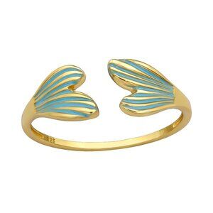 14K Gold Vermeil Whale Tail Ring